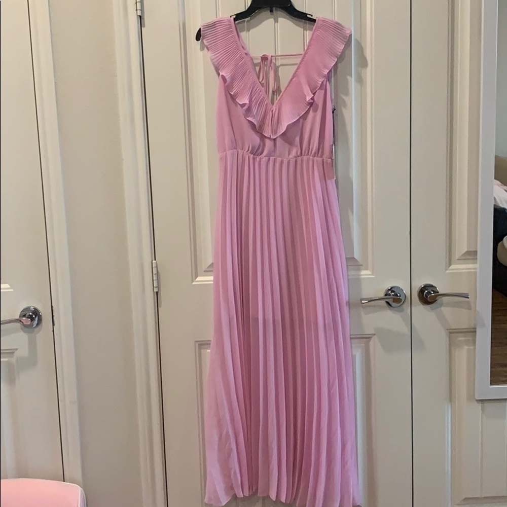 🟢 New Leith Pink Long Dress Gown S